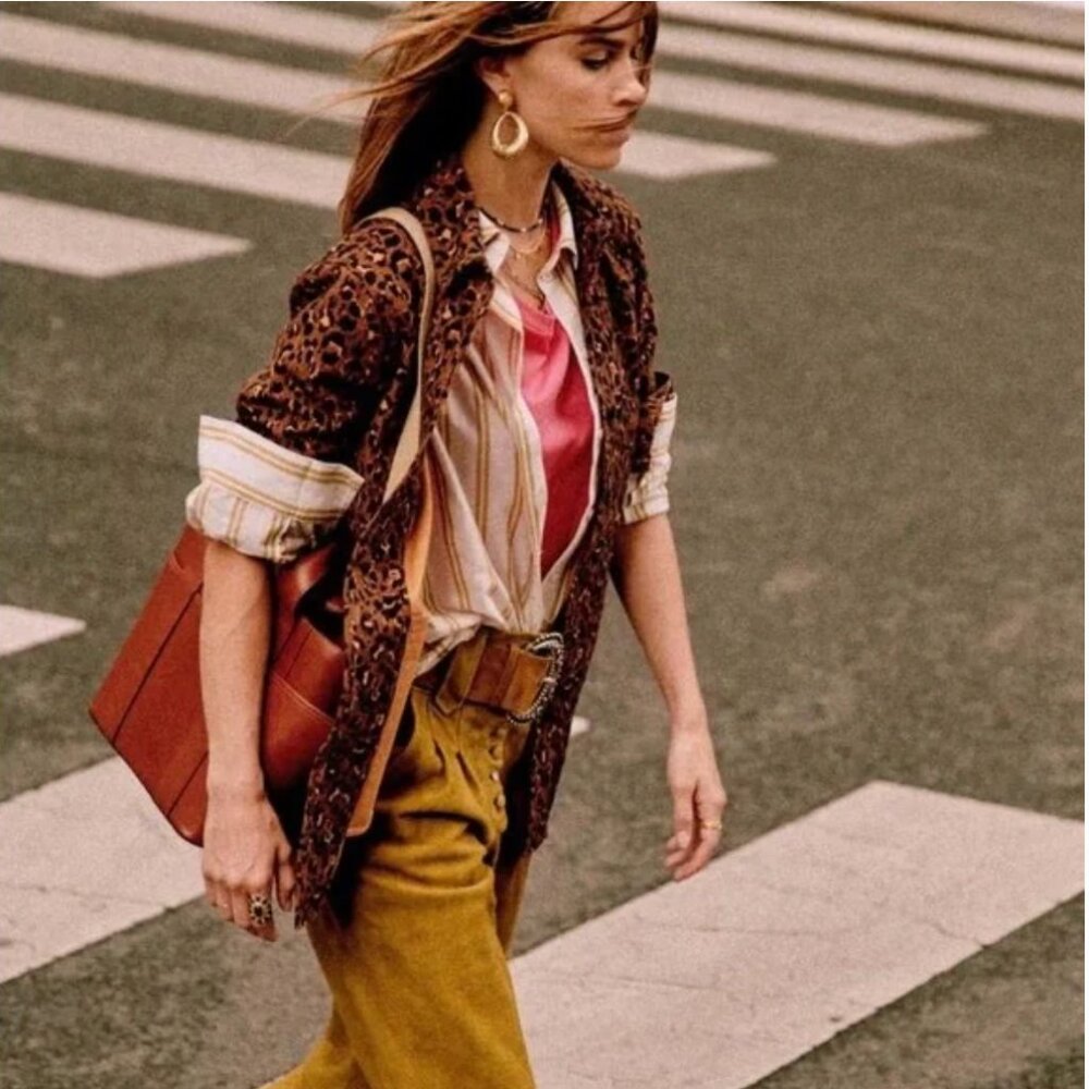 Sezane Will Jacket Léopard - Size XS